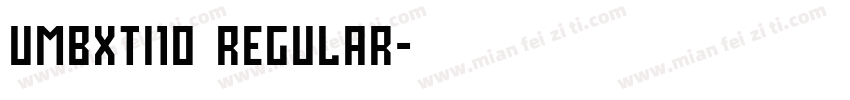 umbxti10 Regular字体转换